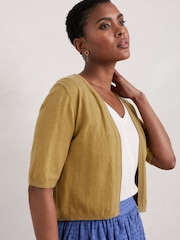 Seasalt Cornwall Yellow Tamsyn V-Neck Jersey Midi Dress - Image 3 of 5