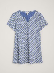 Seasalt Cornwall Blue Risso Short Sleeve Top - Image 4 of 5