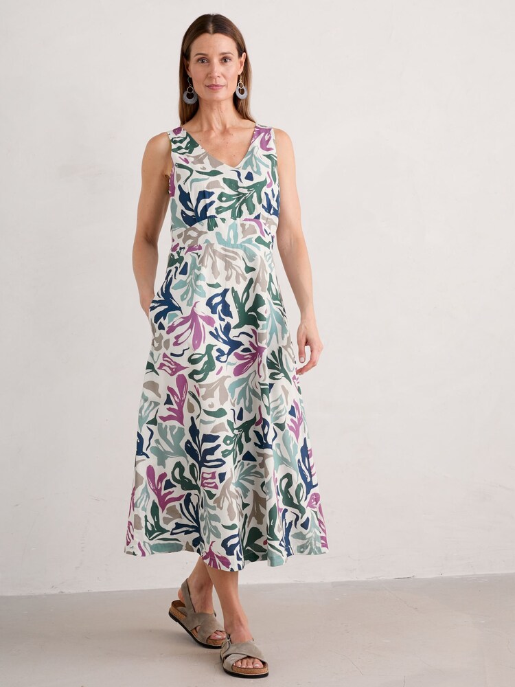 Seasalt Cornwall Black Tall Sky Beyond Sleeveless V-Neck Dress - Image 1 of 5 Seasalt Cornwall Black Tall Sky Beyond Sleeveless V-Neck Dress - Image 1 of 5