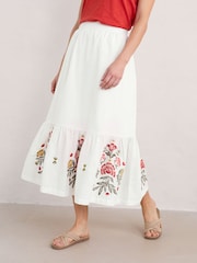 Seasalt Cornwall White Through the Woods Skirt - Image 2 of 5