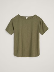 Seasalt Cornwall Green Bryher View Organic Cotton Boat Neck T-Shirt - Image 4 of 5