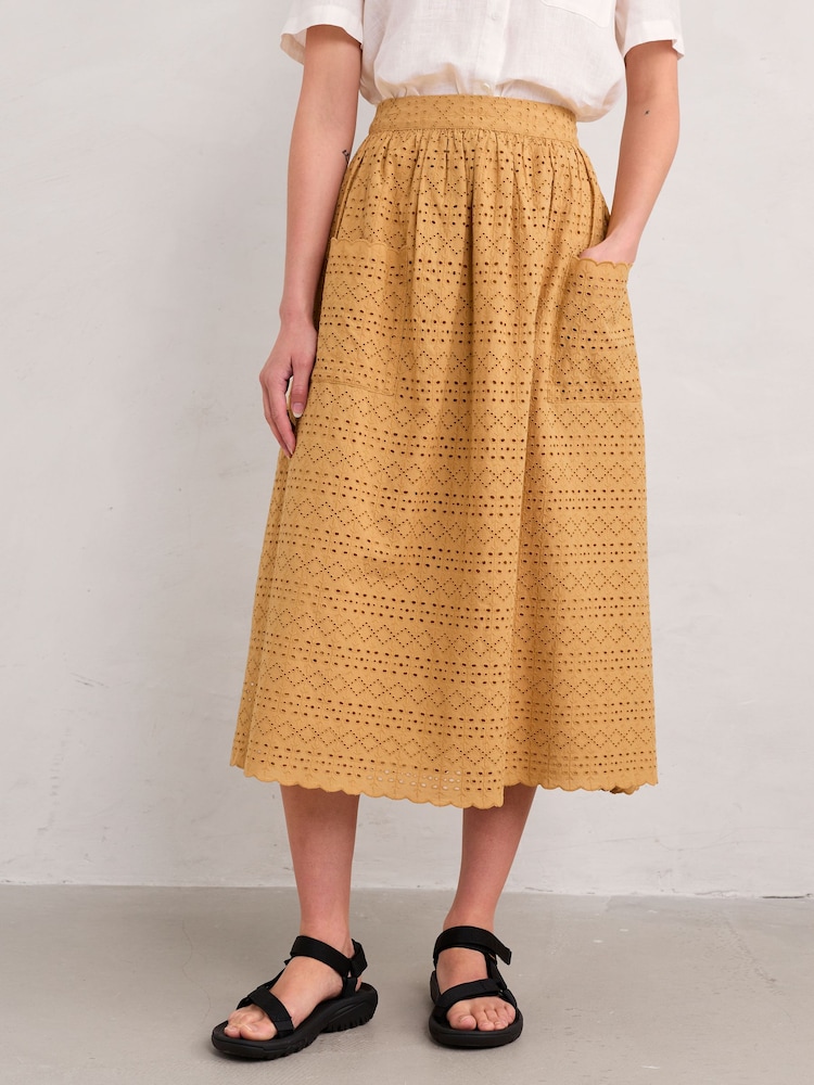 Seasalt Cornwall Deep Woods Broderie Skirt - Bild 1 von 5