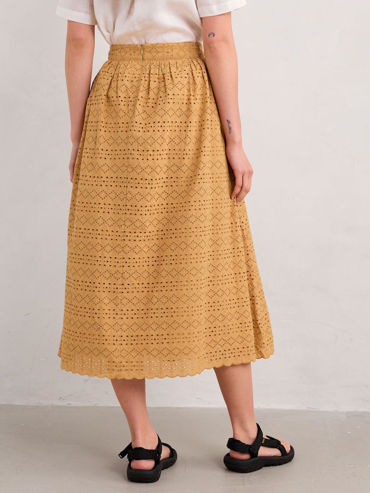 Seasalt Cornwall Deep Woods Broderie Skirt - Bild 2 von 5