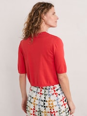 Seasalt Cornwall Red Tamsyn V-Neck Jersey Midi Dress - Image 2 of 5