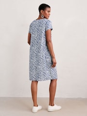 Seasalt Cornwall Blue Petite Fernbank Chambray 100% Cotton Dress - Image 2 of 5