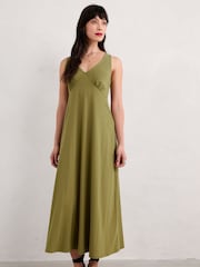 Seasalt Cornwall Green Meadow Saffron Sleeveless Broderie Dress - Image 3 of 5