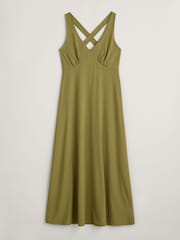 Seasalt Cornwall Green Meadow Saffron Sleeveless Broderie Dress - Image 4 of 5