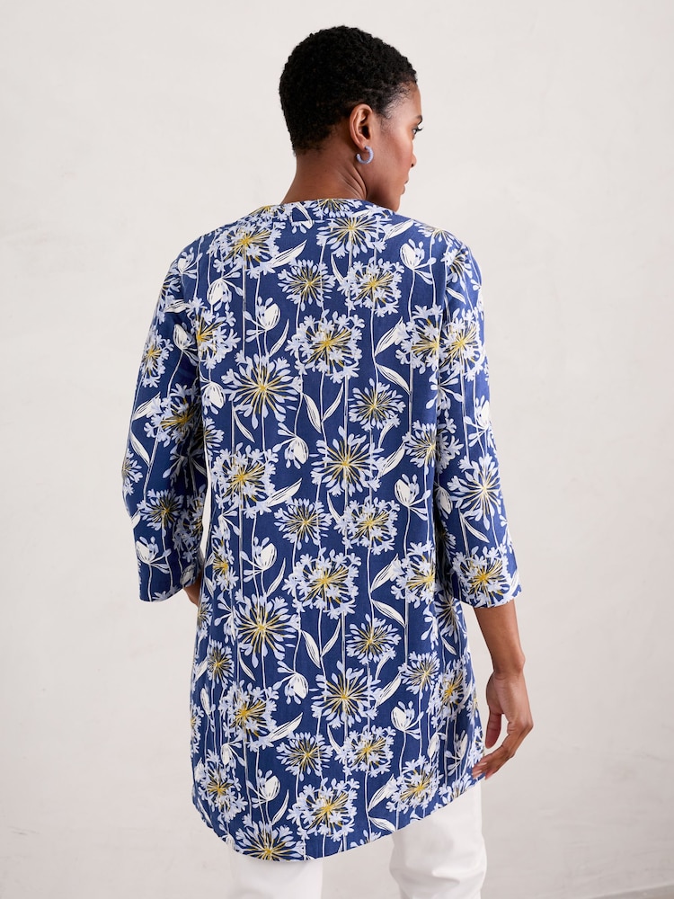 Seasalt Cornwall Blue Hayle Bar V-Neck Tunic - Image 2 of 7
