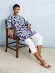 Seasalt Cornwall Blue Hayle Bar V-Neck Tunic - Image 4 of 7