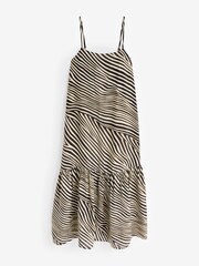 Ro&Zo Cream Animal Print Tiered Maxi Dress - Image 7 of 7