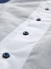 Navy/White Smart Colorblock Short Sleeves Colourblock Shirt (3-16yrs) - Image 4 of 4