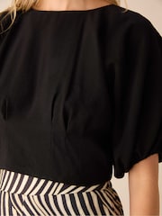 Ro&Zo Black Blouson Sleeve Top - Image 4 of 5