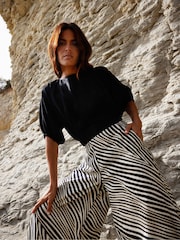 Ro&Zo Black Blouson Sleeve Top - Image 5 of 5