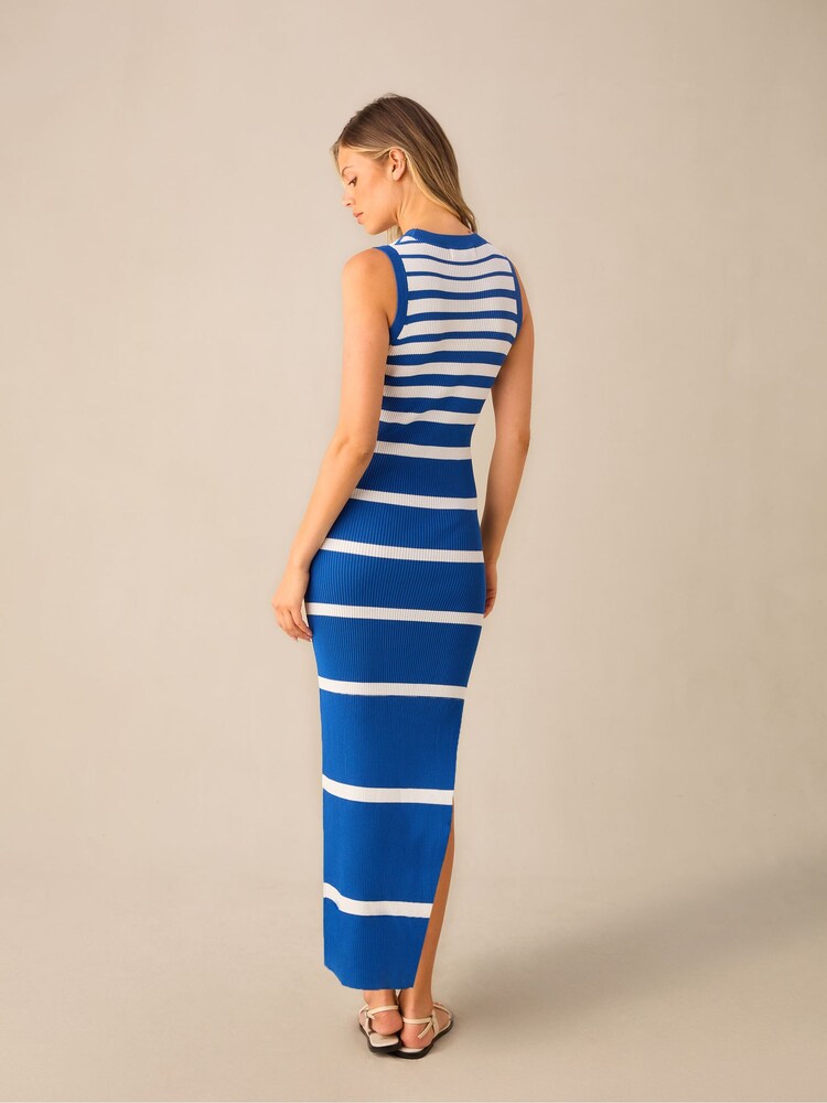 Ro&Zo Blue Stripe Sleeveless Knitted Dress - Image 5 of 5
