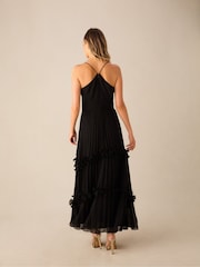 Ro&Zo Black Sienna Pleated Frill Maxi Dress - Image 8 of 8