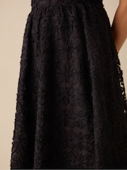 Ro&Zo Black Celine Appliqué Dress - Image 5 of 6