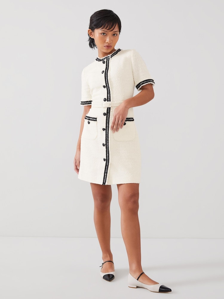white christmas dresses The Laine Dress in Cream Tweed L main image 0