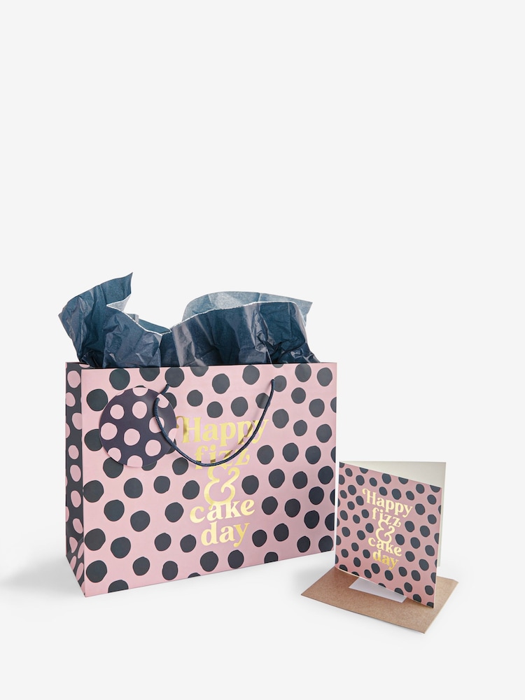 Pink Birthday Slogan Gift Bag and Card Set - Image 3 of 3