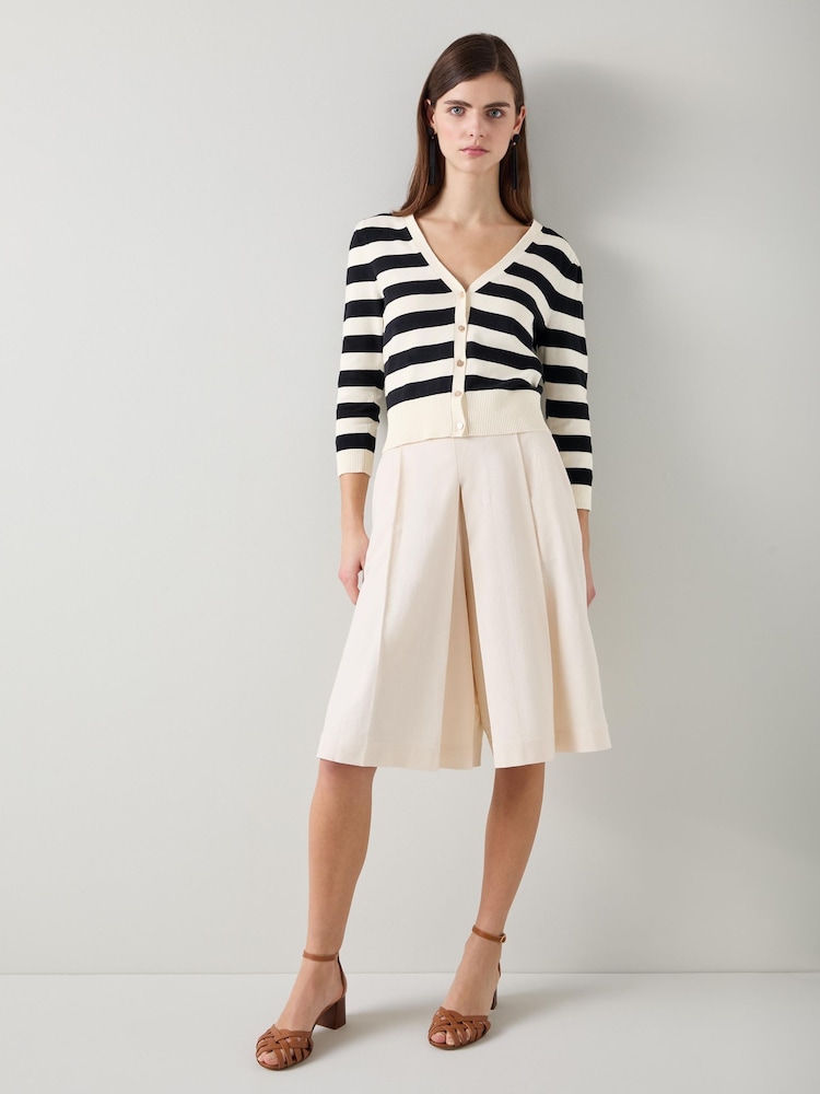 LK Bennett Black Bells Stripe Cardigan - Image 1 of 3 LK Bennett Black Bells Stripe Cardigan - Image 1 of 3