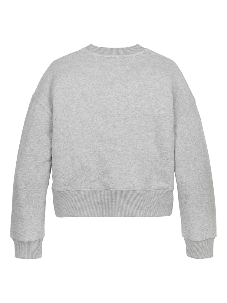 Tommy Hilfiger Grey NY Embroidered Crew Neck Sweatshirt - Image 2 of 3
