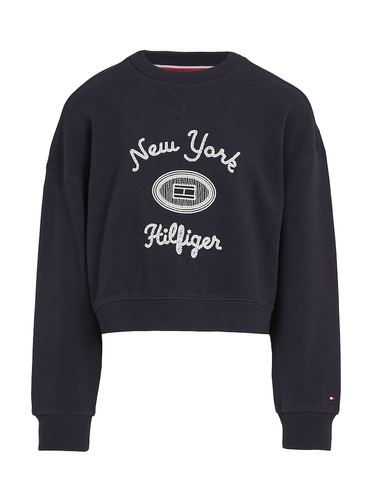 Blau - Tommy Hilfiger NY Embroidered Crew Neck Sweatshirt - Bild 5 von 5