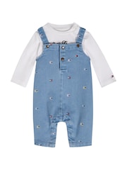 Tommy Hilfiger Blue Fun All-Over Print Dungarees - Image 1 of 3