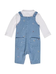 Tommy Hilfiger Blue Fun All-Over Print Dungarees - Image 2 of 3