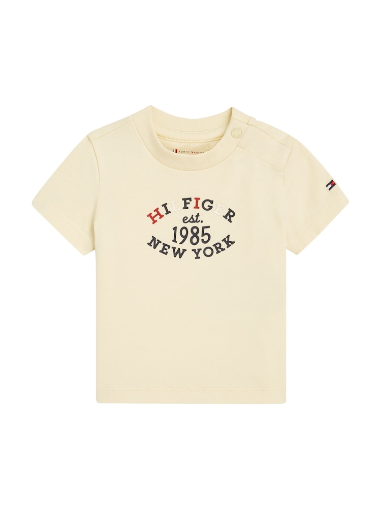 Tommy Hilfiger Yellow Regular Fit Monotype Oval T-Shirt - Image 1 of 3