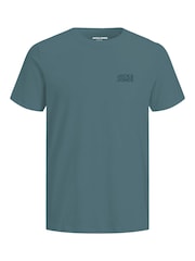 JACK & JONES Green Logo T-Shirt 3 Pack - Image 3 of 4