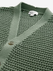 Salbeigrün - EDIT Crochet Button-Through Knitted Vest - Bild 7 von 7