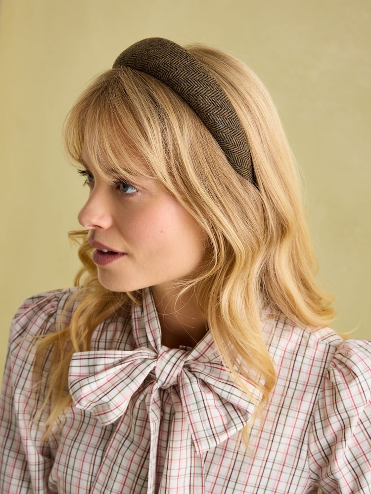 Joules Tessie Brown Tweed Headband - Image 1 of 7