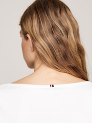 Calvin Klein Natural 100% Cotton Boat Neck Slim T-Shirt - Image 5 of 6
