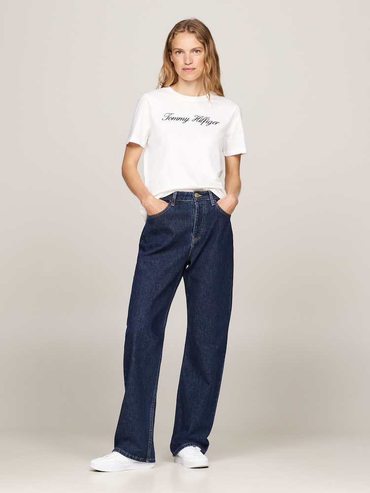 Tommy Hilfiger Natural Script Regular Black T-Shirt - Image 2 of 6
