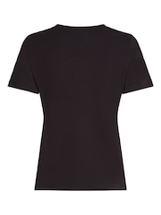 Tommy Hilfiger Black Script Regular Black T-Shirt - Image 6 of 6