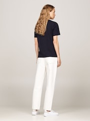 Tommy Hilfiger Black Chrome Script Regular Black T-Shirt - Image 2 of 6