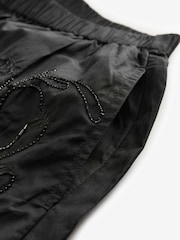 Black Floral Print Bead Embellished Trousers - Image 7 of 8