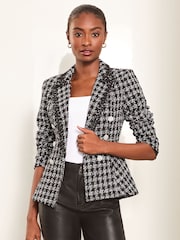 Lipsy Black Boucle Military Blazer - Image 1 of 4