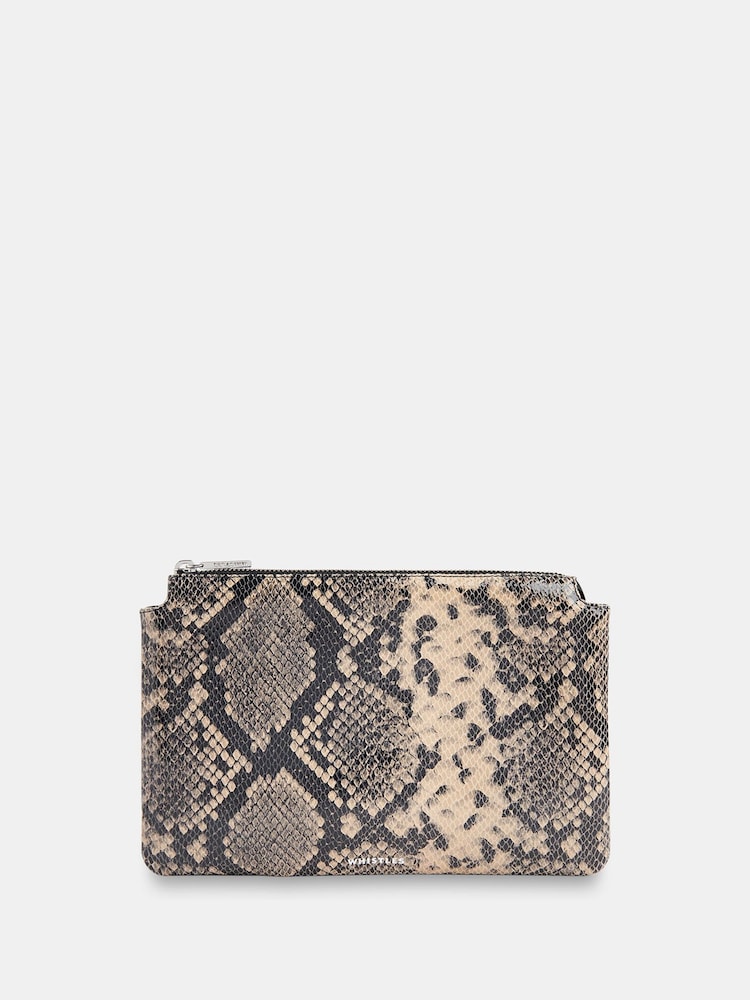Whistles Multi Elita Snake Effect Double Clutch - Image 2 of 5 Whistles Multi Elita Snake Effect Double Clutch - Image 2 of 5