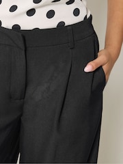 PixieGirl Petite Black Barrel Leg Trousers - Image 4 of 5