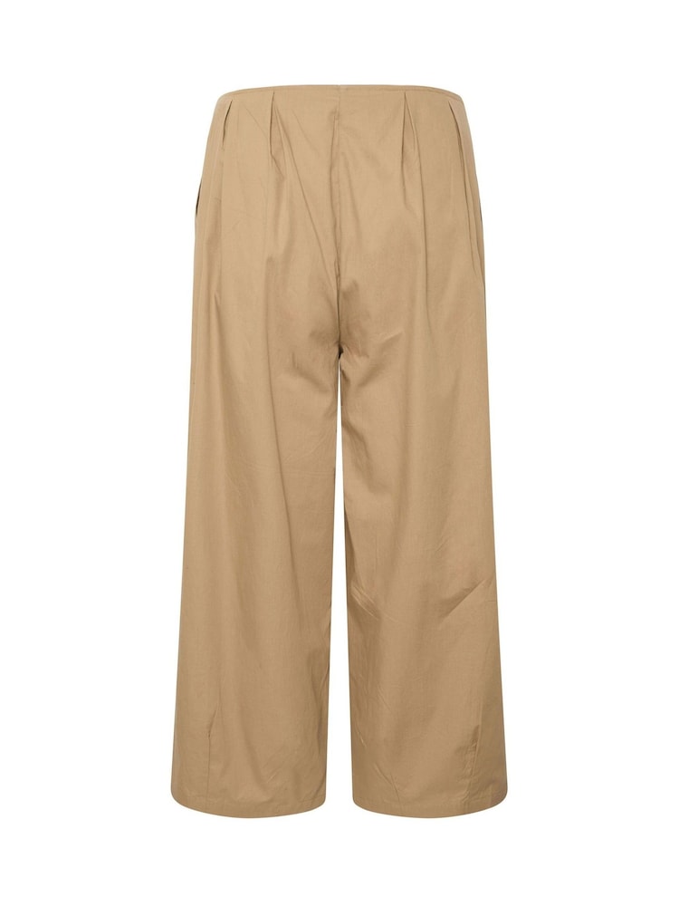 PixieGirl Petite Brown Pleated Waist Balloon Trousers - Image 6 of 6