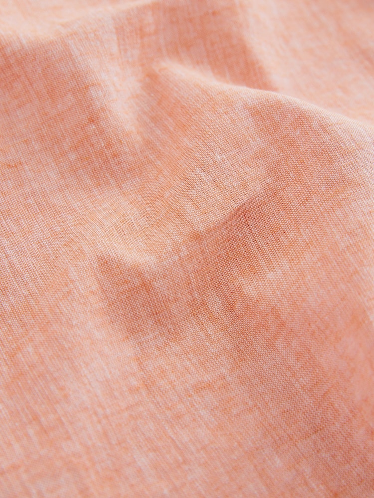 Oranžna - Majica z ovratnikom Grandad Collar perilo; platnen Mix (3mesecev-7leto) - Slika 4 iz 4 Oranžna - Majica z ovratnikom Grandad Collar perilo; platnen Mix (3mesecev-7leto) - Slika 4 iz 4