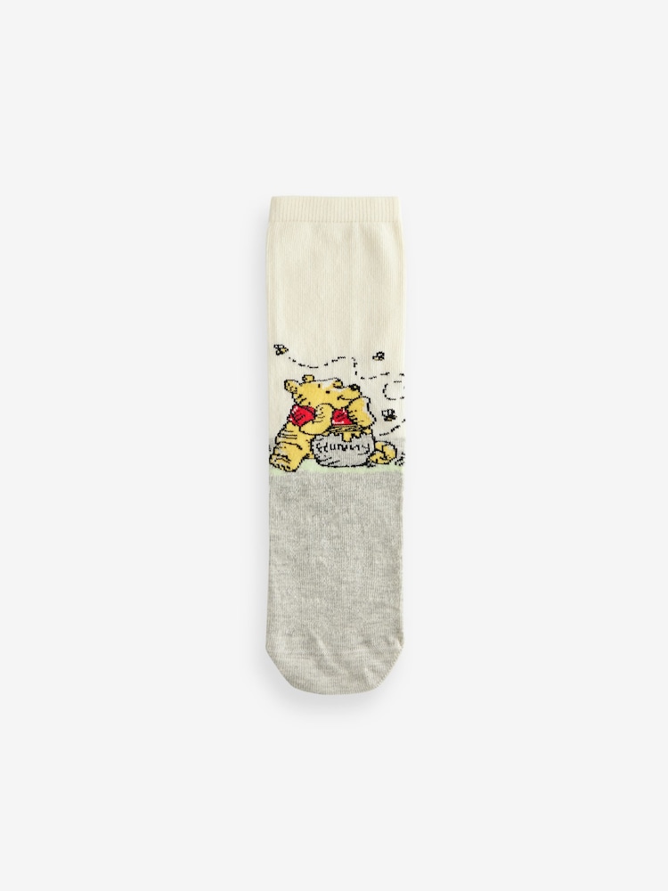 Blue / Green Winnie The Pooh Ankle Socks 4 Pack - Image 2 of 5