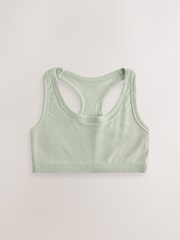 Green/Grey Ribbed Cotton Ultimate Comfort Crop Tops 3 Pack - Image 10 of 12