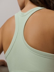 Green/Grey Ribbed Cotton Ultimate Comfort Crop Tops 3 Pack - Image 6 of 12