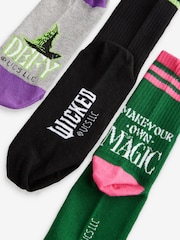 Black/Purple Wicked Movie Ribbed Ankle Socks 3 Pack - Image 8 of 9