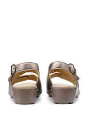 Hotter Gold Regular Fit Easy II Touch Fastening Buckle Sandals - Image 3 of 4