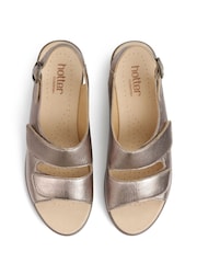 Hotter Gold Regular Fit Easy II Touch Fastening Buckle Sandals - Image 4 of 4