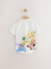 Cream Border Monaco Short Sleeves Grandad Collar Printed Shirt (3mths-7yrs) - Image 6 of 8