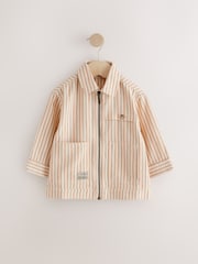 Rust Brown Stripe Zip Through Hoodie (3mths-7yrs) - Image 1 of 5