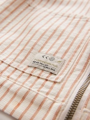 Rust Brown Stripe Zip Through Hoodie (3mths-7yrs) - Image 5 of 5